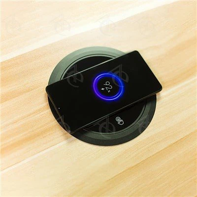 Ασύρματη φόρτιση στρογγυλού τύπου Ανύψωση Αφής Περιστροφή-ανοίγματος Υποδοχή επιφάνειας εργασίας